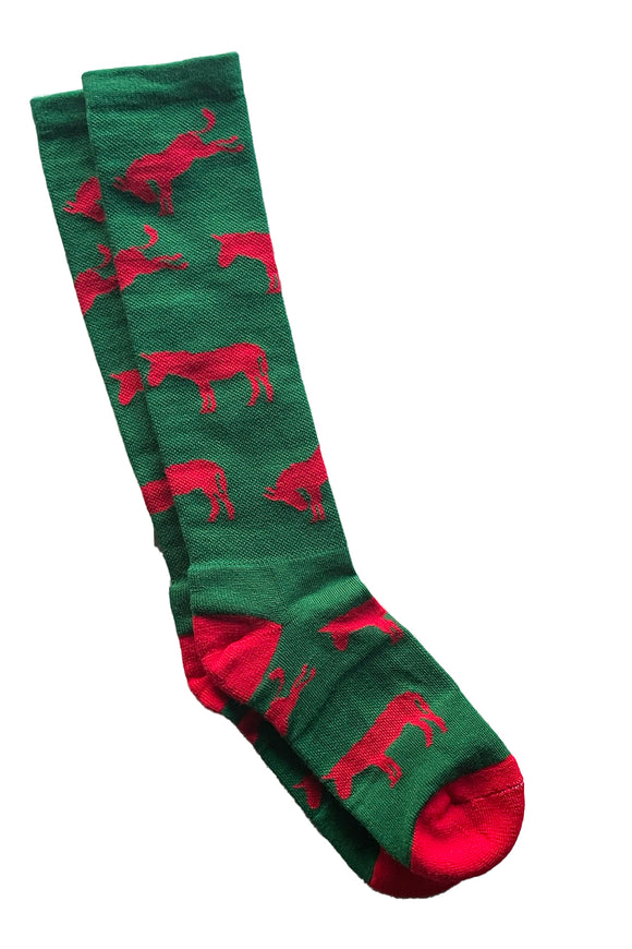 Holiday Donkey Socks | Bucking & Standing